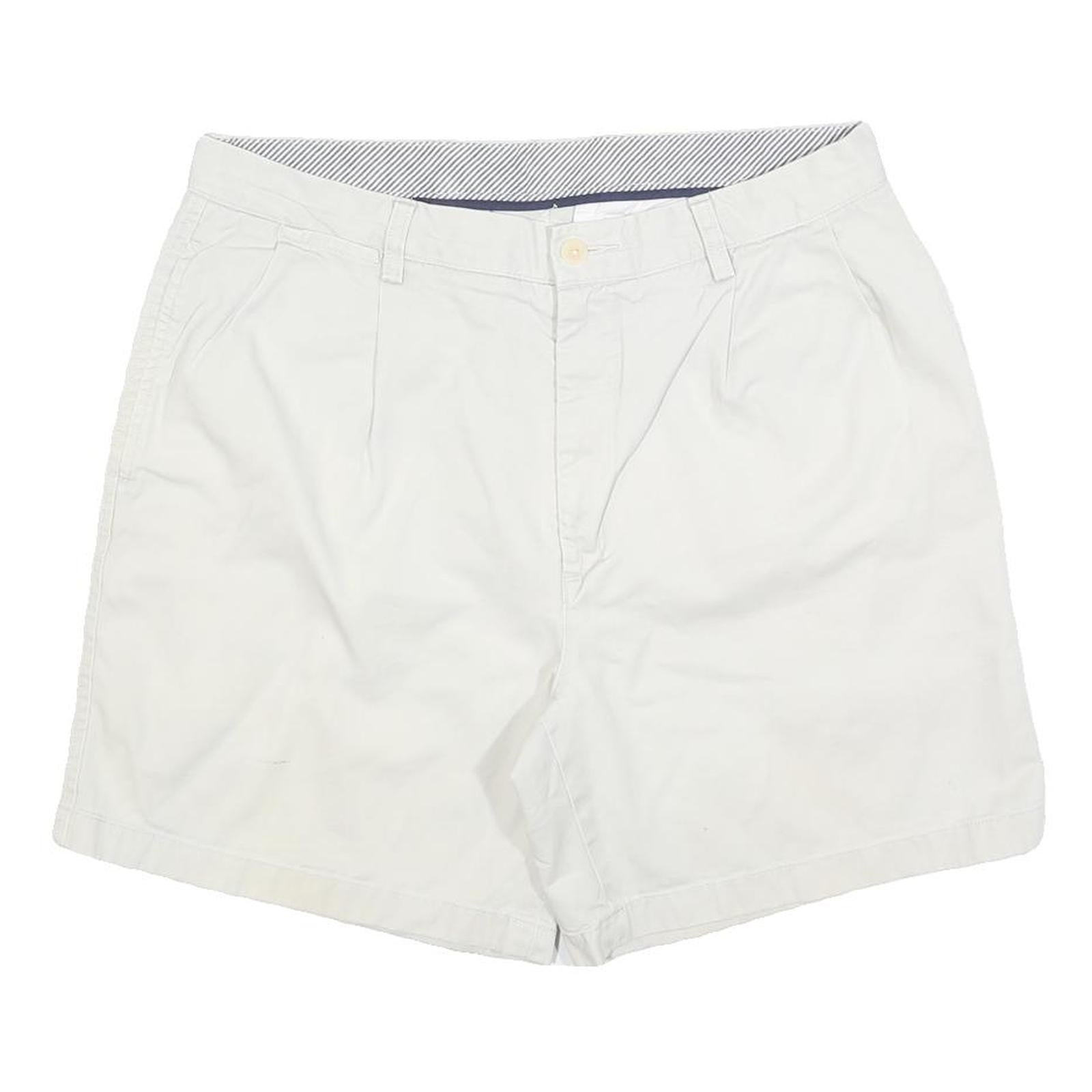 NAUTICA Mens White Casual Shorts L W36 Cotton Blend Comfortable Classic Fit