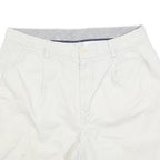 NAUTICA Mens White Casual Shorts L W36 Cotton Blend Comfortable Classic Fit