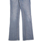 VIGOLD Womens Blue Slim Bootcut Denim Medium W26 L30 Embroidered Pockets Jeans