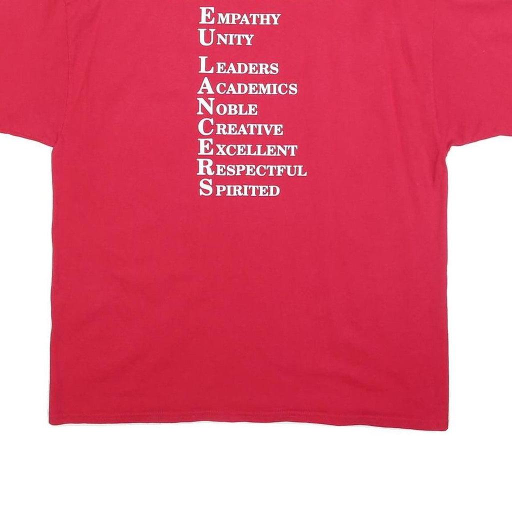 HANES Mens Red East Union Lancers Graphic T-Shirt XL Short Sleeve Crew Neck