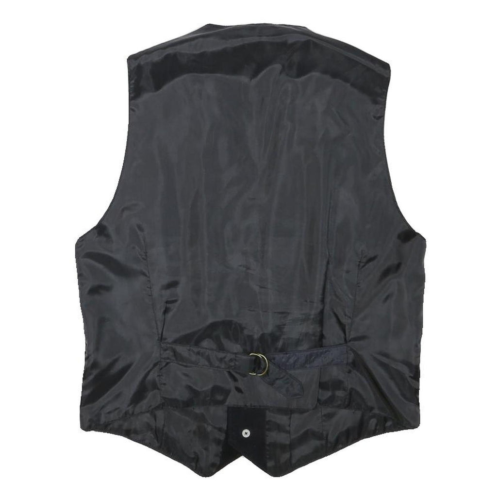 Womens Black Button Closure Classic Jacket S Polyester Blend Plain Stylish