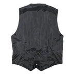 Womens Black Button Closure Classic Jacket S Polyester Blend Plain Stylish