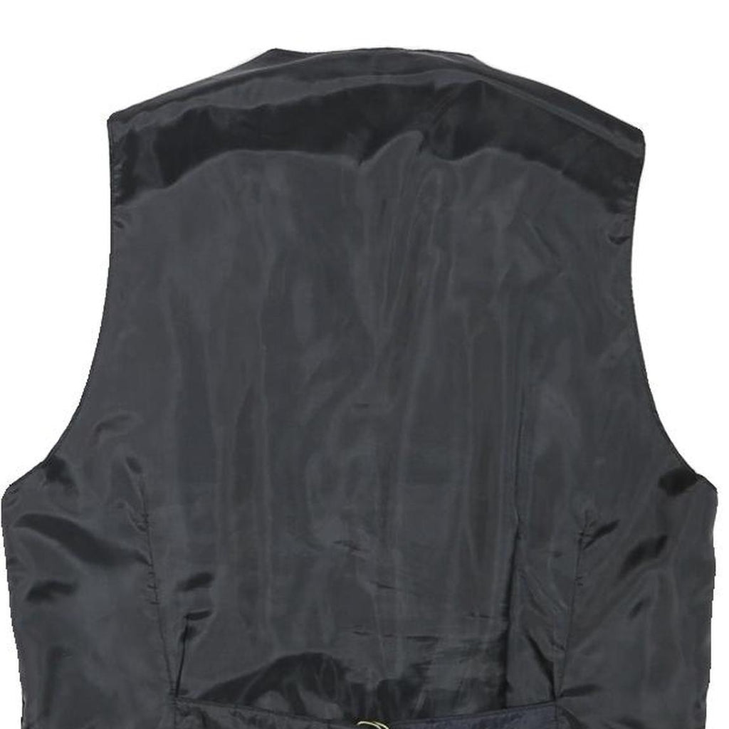 Womens Black Button Closure Classic Jacket S Polyester Blend Plain Stylish