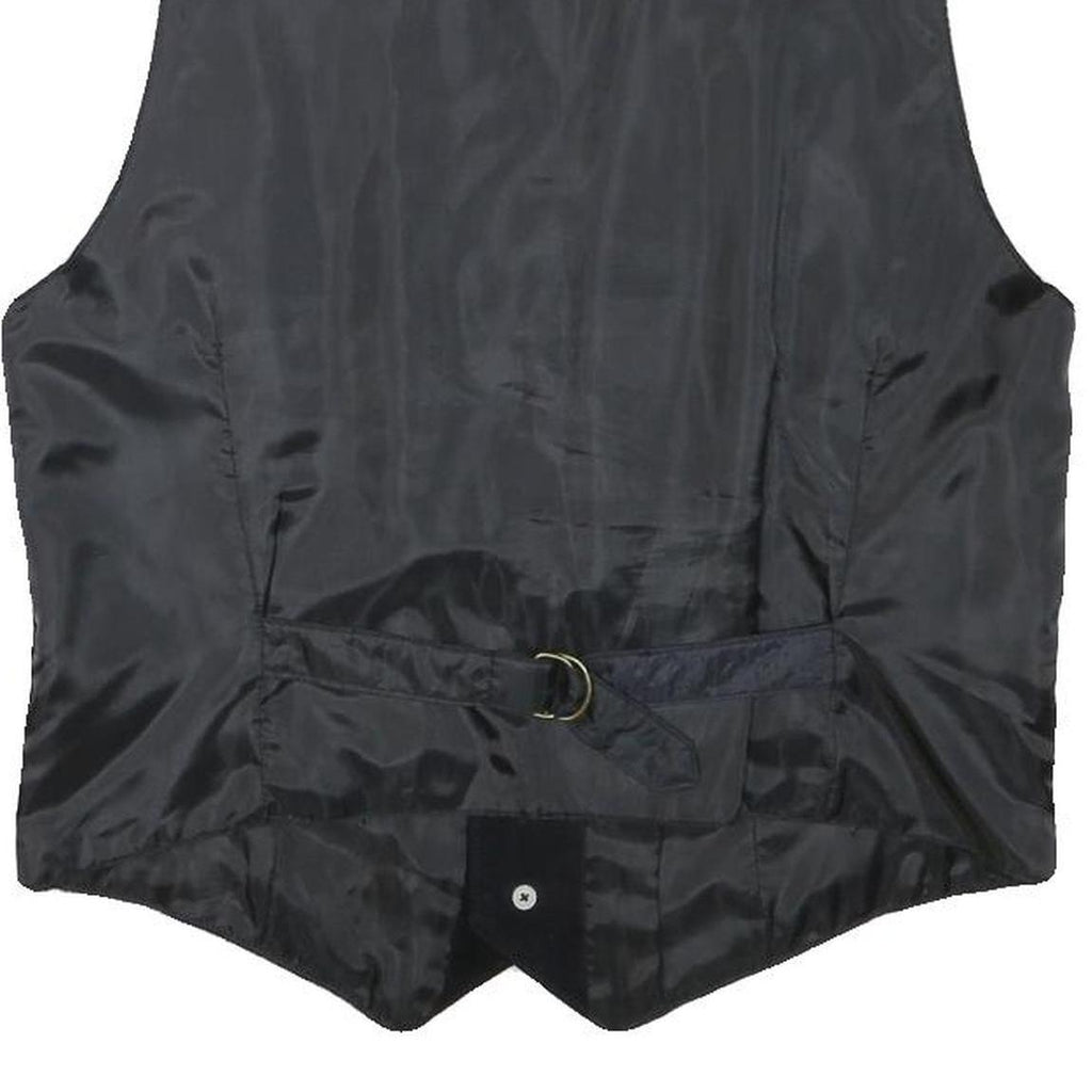 Womens Black Button Closure Classic Jacket S Polyester Blend Plain Stylish