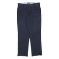 NAUTICA Mens Cotton Blend Navy Regular Fit Straight Leg Trousers W34 L32 Casual