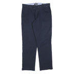 NAUTICA Mens Cotton Blend Navy Regular Fit Straight Leg Trousers W34 L32 Casual