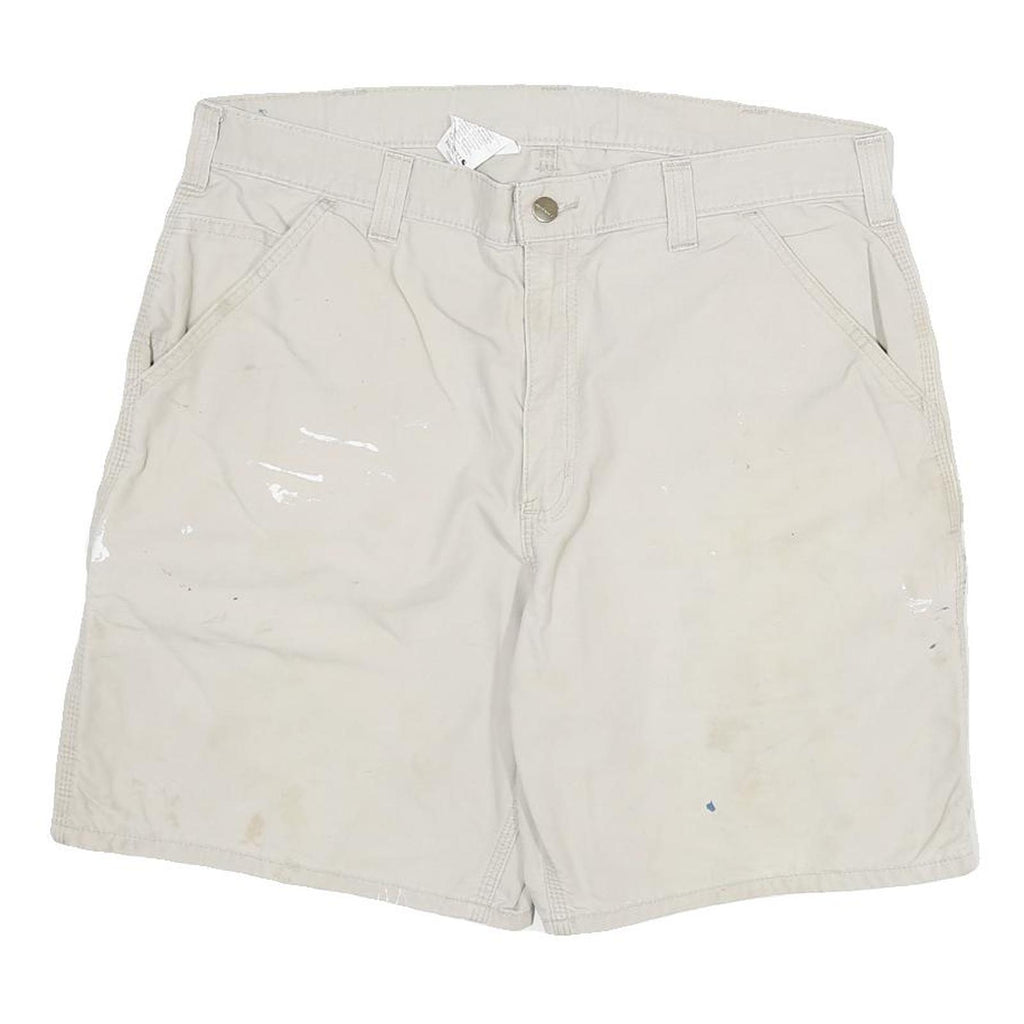 CARHARTT Mens Shorts Beige Casual 3XL W36 Workwear Cotton Blend