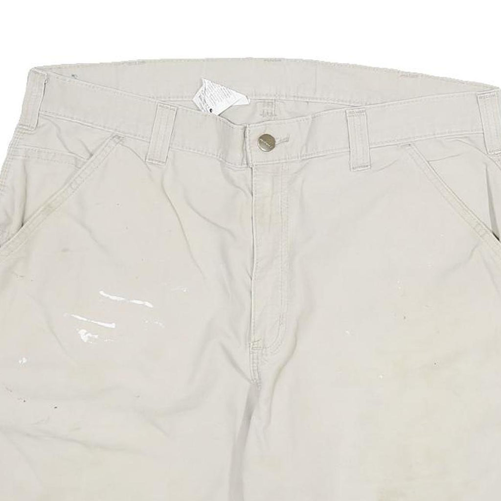 CARHARTT Mens Shorts Beige Casual 3XL W36 Workwear Cotton Blend