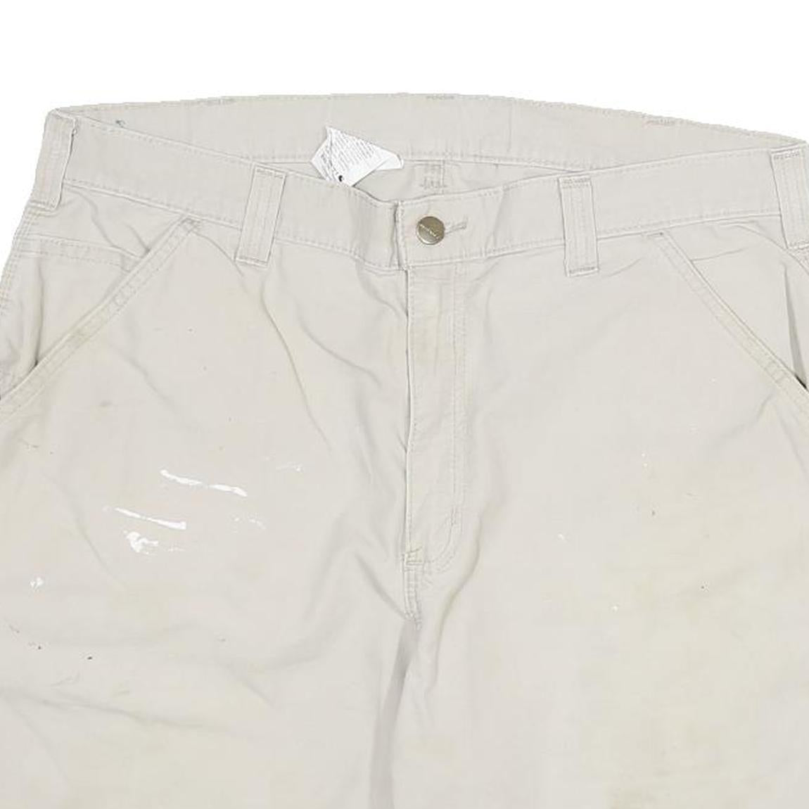CARHARTT Mens Shorts Beige Casual 3XL W36 Workwear Cotton Blend
