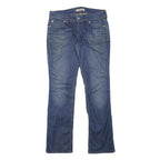 LEVI'S Womens Regular Straight Leg Denim Medium Blue W30 L30 Zip Cotton Blend