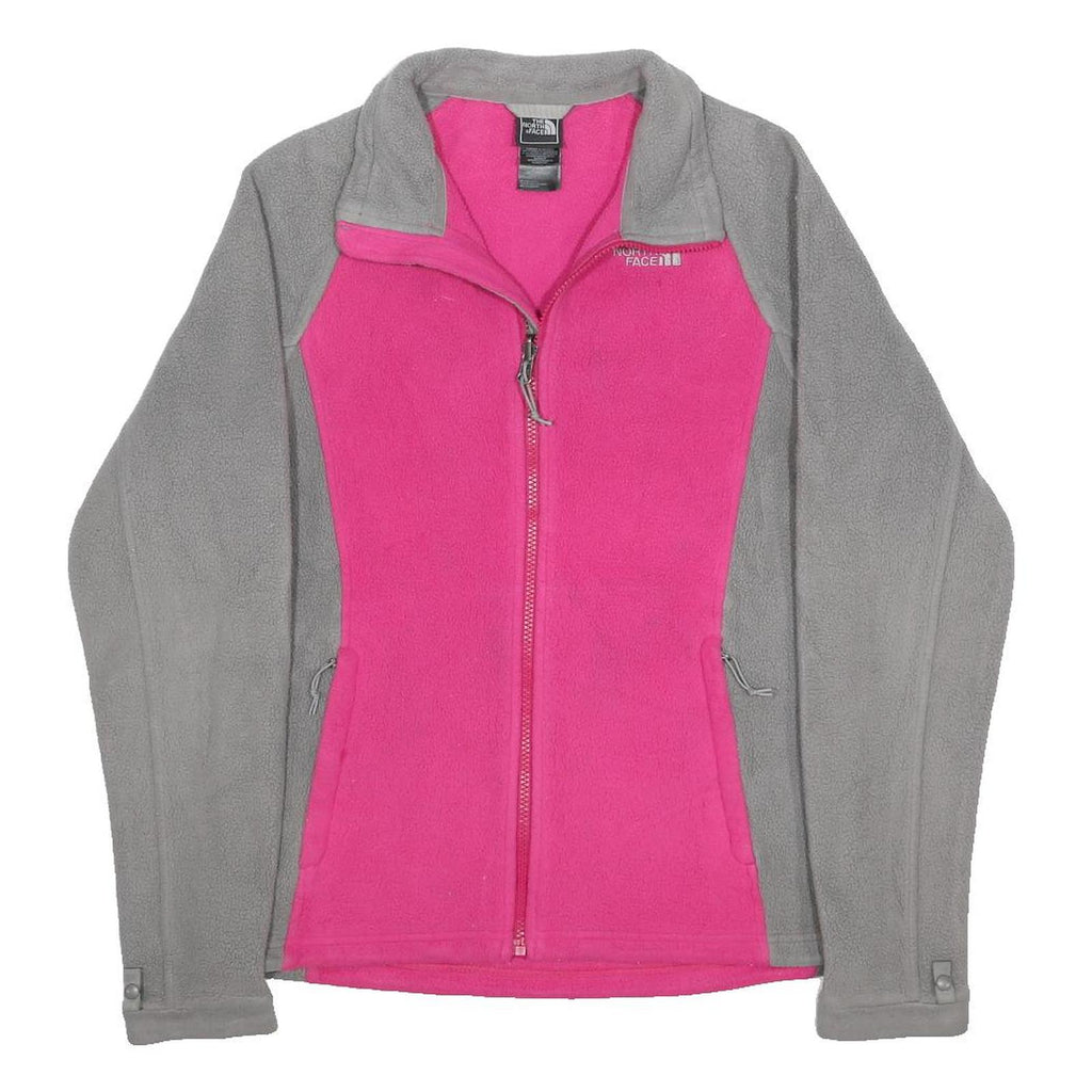 THE NORTH FACE Womens Pink & Grey Jacket S Polyester Fleece Zip Casual Outdoor