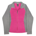THE NORTH FACE Womens Pink & Grey Jacket S Polyester Fleece Zip Casual Outdoor