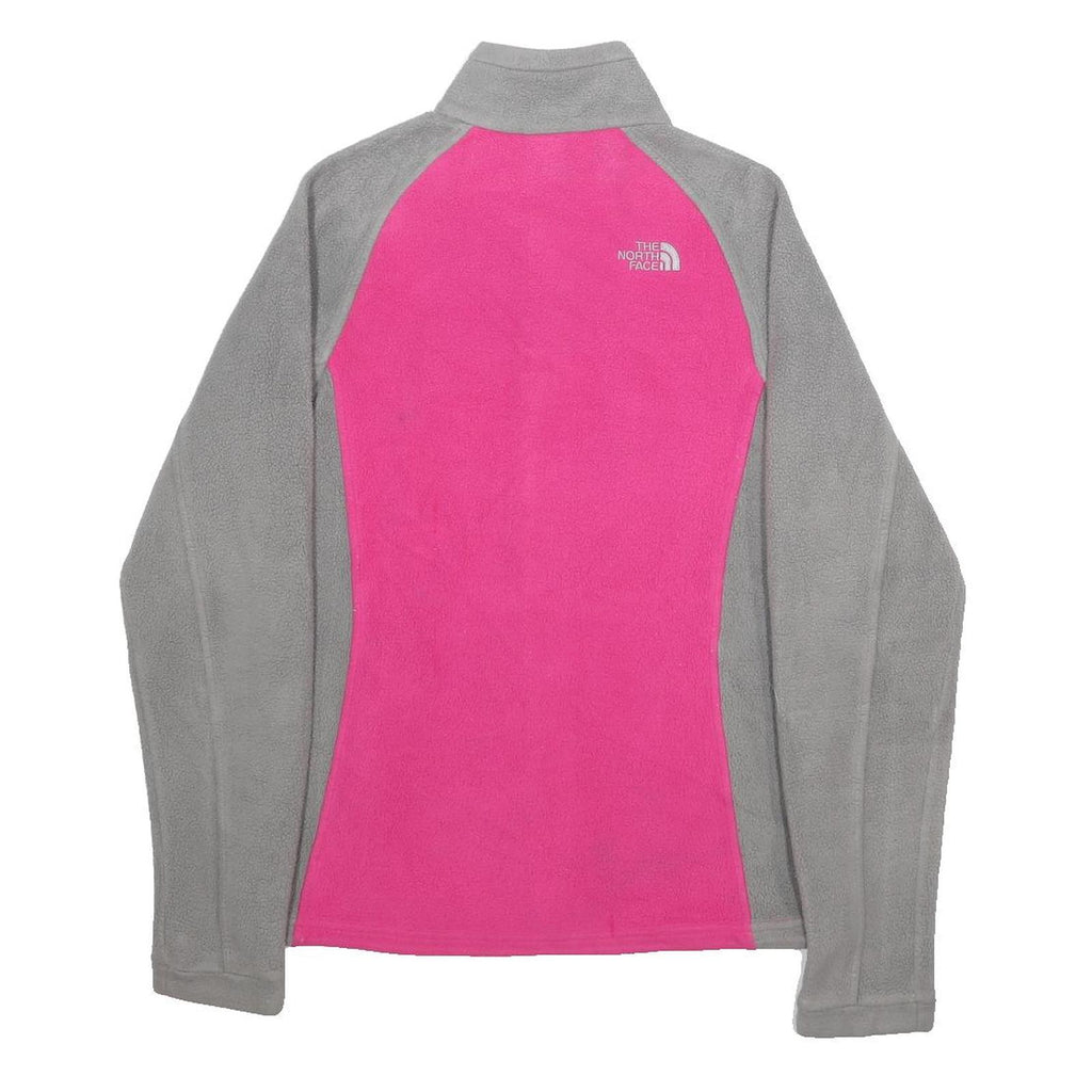 THE NORTH FACE Womens Pink & Grey Jacket S Polyester Fleece Zip Casual Outdoor