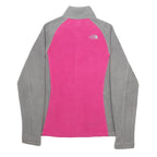 THE NORTH FACE Womens Pink & Grey Jacket S Polyester Fleece Zip Casual Outdoor