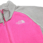 THE NORTH FACE Womens Pink & Grey Jacket S Polyester Fleece Zip Casual Outdoor