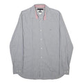 TOMMY HILFIGER Mens Blue & Pink Shirt L Cotton Casual Long Sleeve Button Shirt