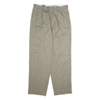 TOMMY HILFIGER Mens Cotton Beige Regular Straight Trousers W34 L30 Classic