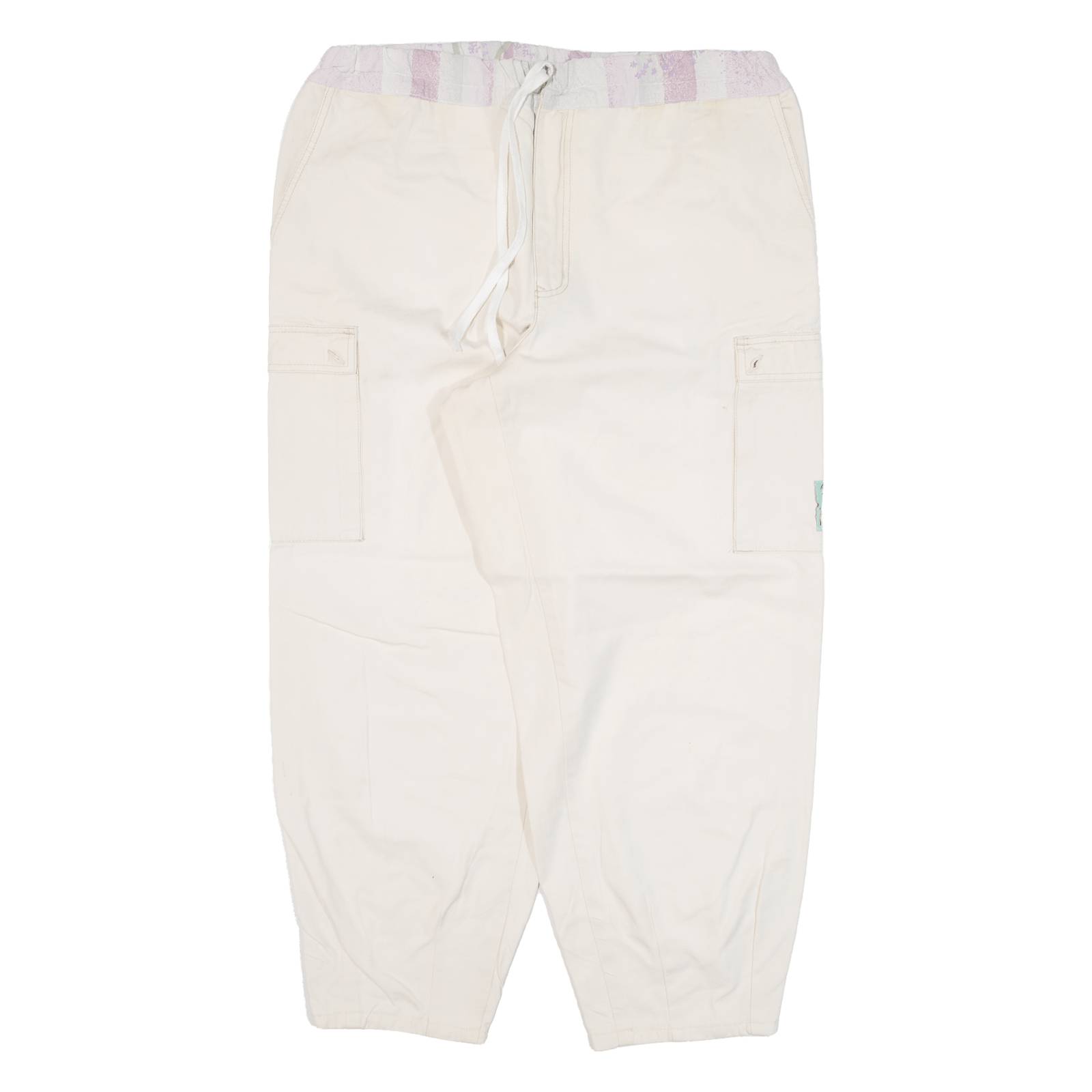 Cargo Womens Trousers Cream Loose Tapered W34 L26