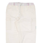 Cargo Womens Trousers Cream Loose Tapered W34 L26