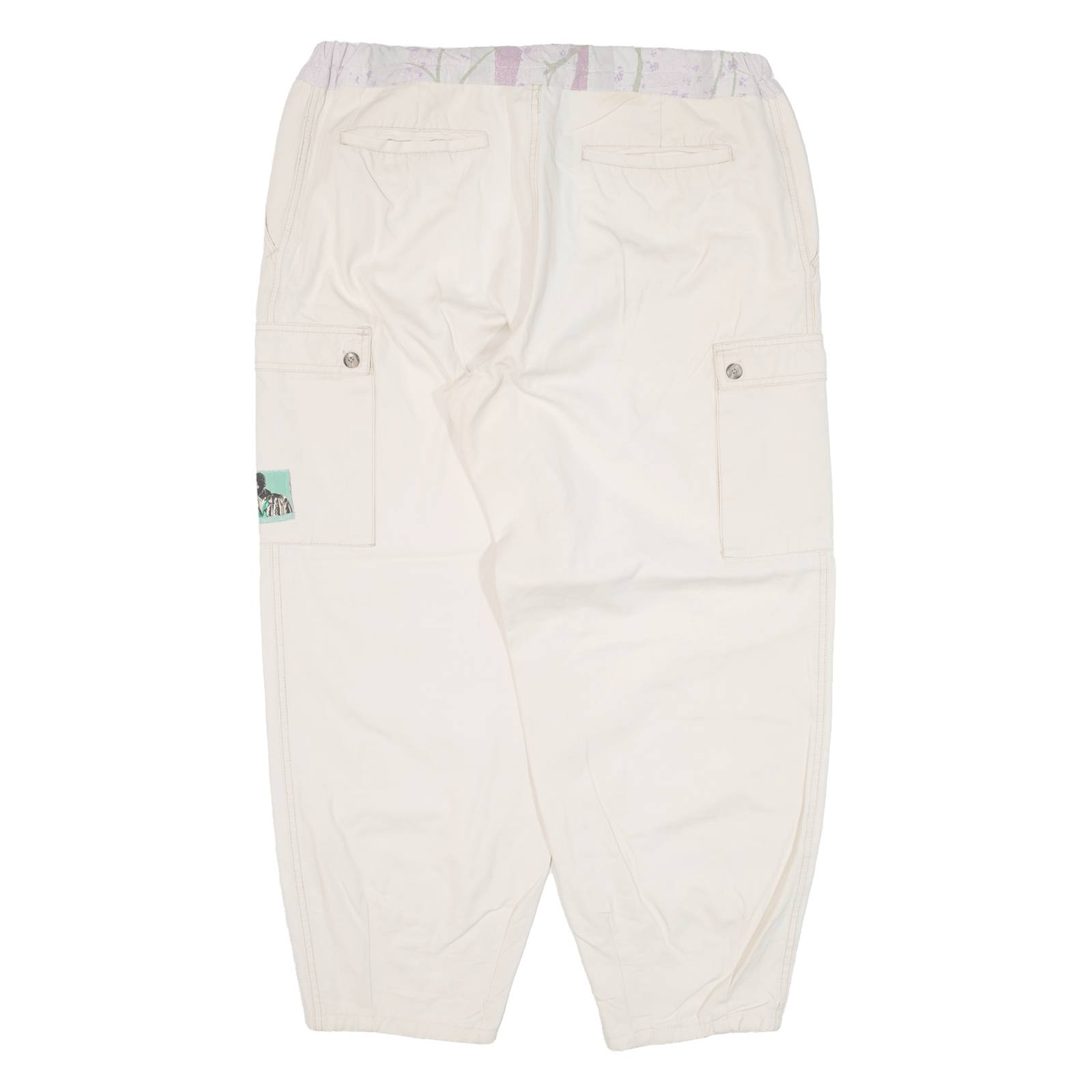 Cargo Womens Trousers Cream Loose Tapered W34 L26