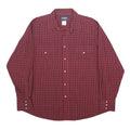 WRANGLER Mens Red Check Shirt XL Cotton Long Sleeve Casual Western Style