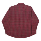 WRANGLER Mens Red Check Shirt XL Cotton Long Sleeve Casual Western Style