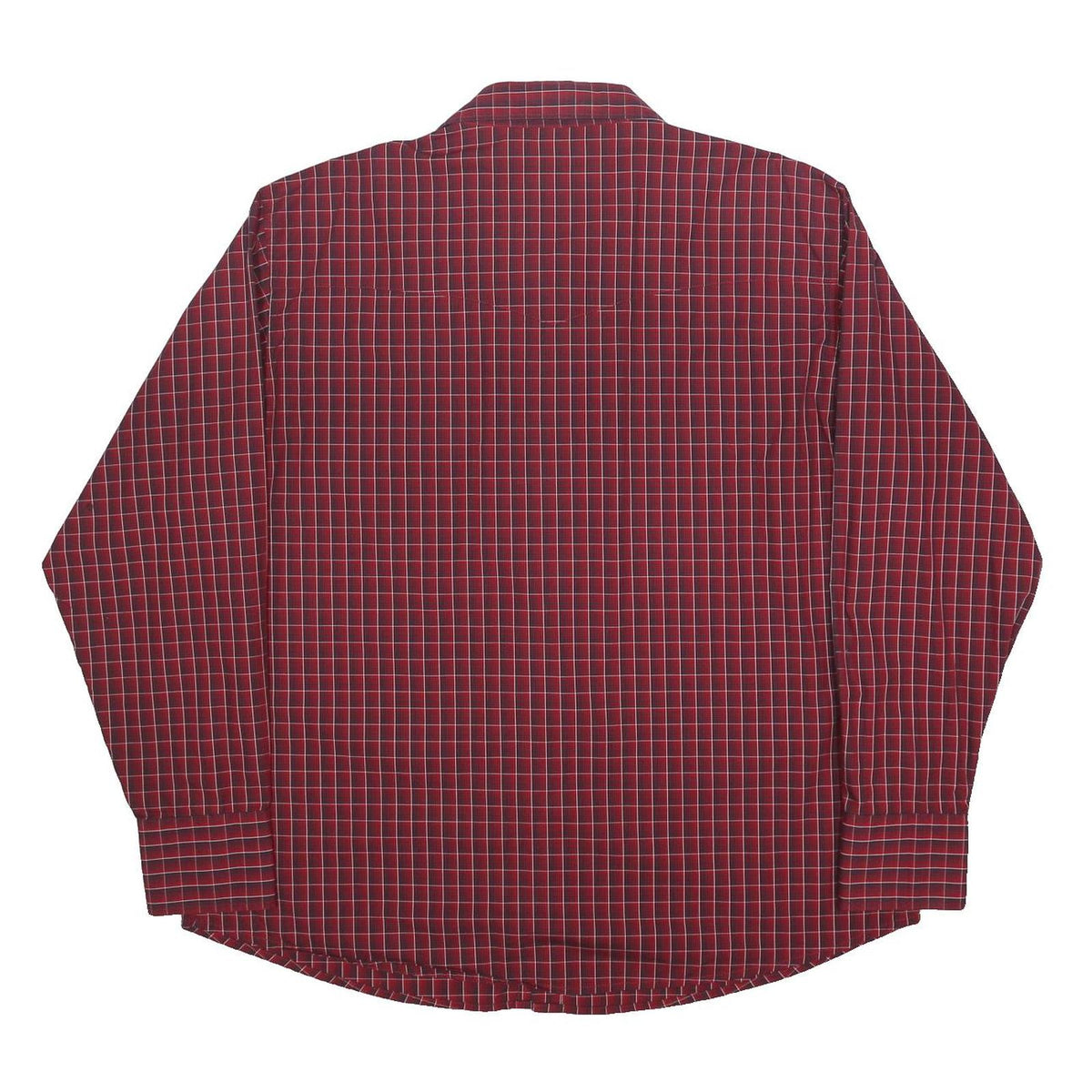 WRANGLER Mens Red Check Shirt XL Cotton Long Sleeve Casual Western Style
