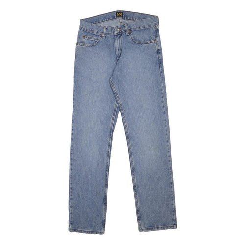 LEE Mens Jeans Blue Regular Straight Denim Medium W30 L32 Classic Cotton Zip