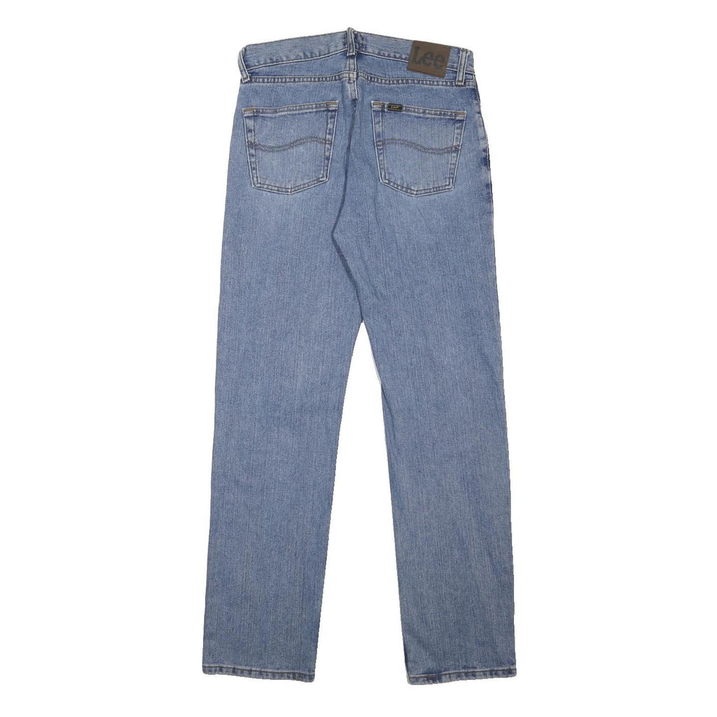 LEE Mens Jeans Blue Regular Straight Denim Medium W30 L32 Classic Cotton Zip