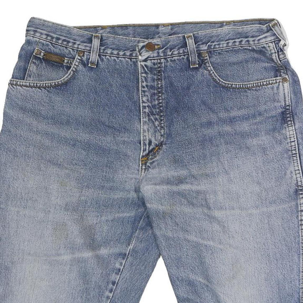 WRANGLER Mens Shorts Blue Denim Casual L W34 Classic Cotton Blend