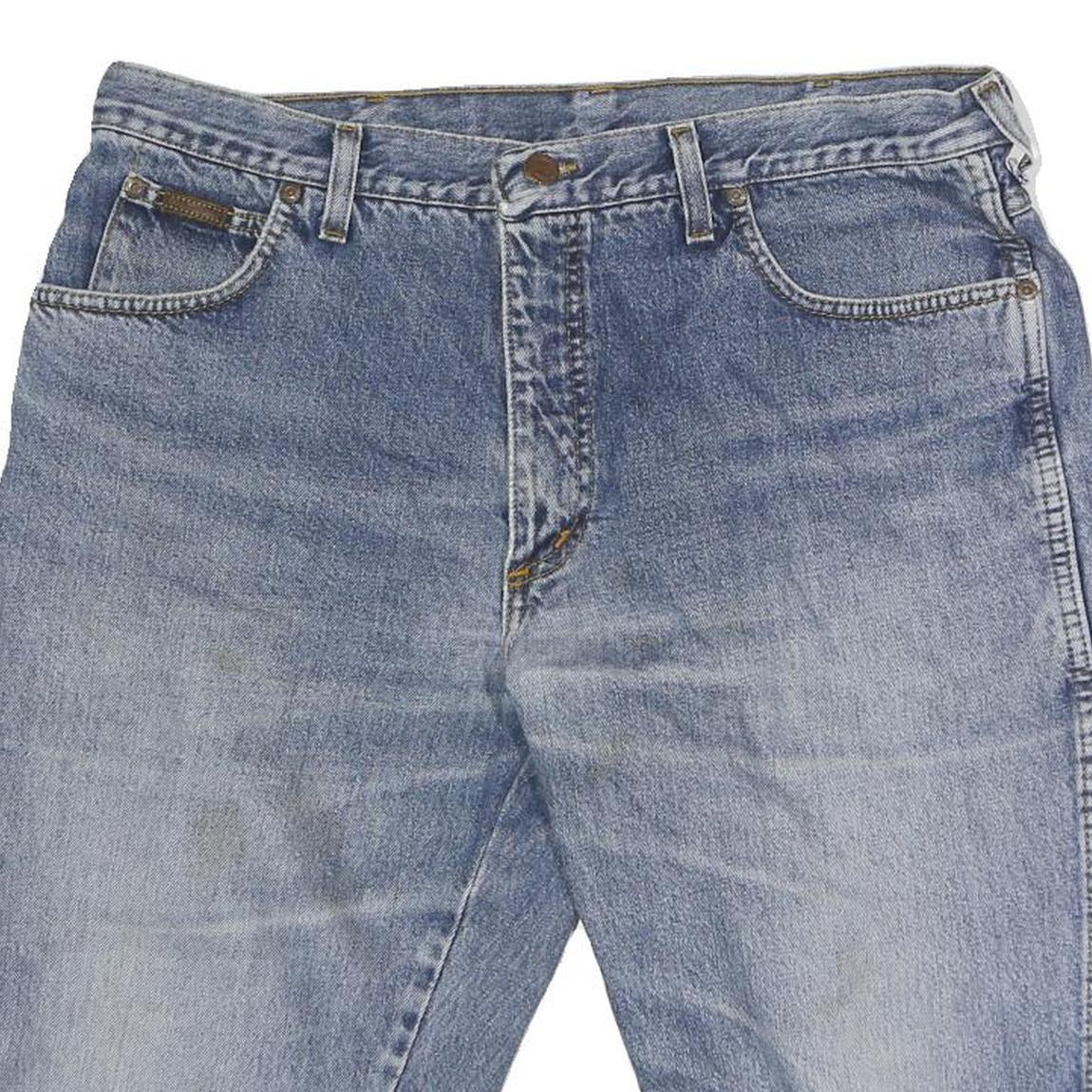 WRANGLER Mens Shorts Blue Denim Casual L W34 Classic Cotton Blend