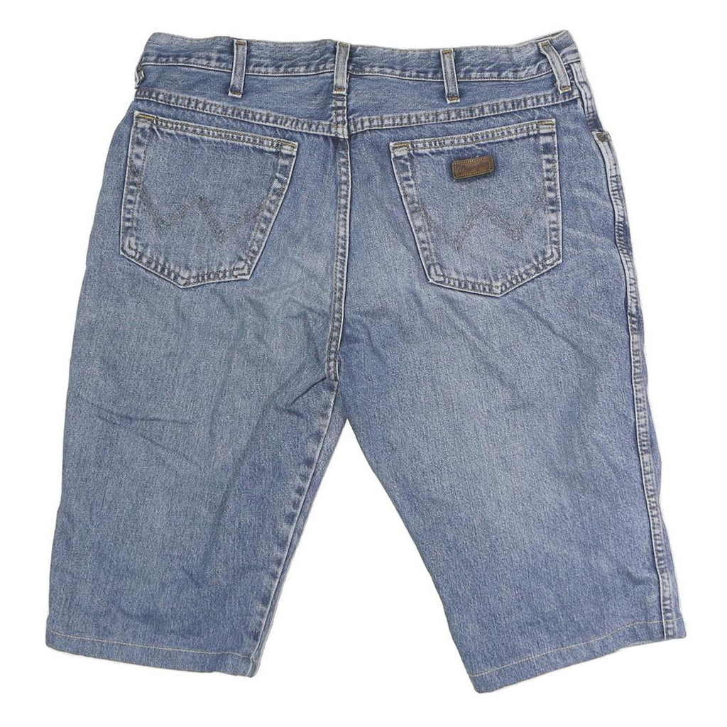 WRANGLER Mens Shorts Blue Denim Casual L W34 Classic Cotton Blend