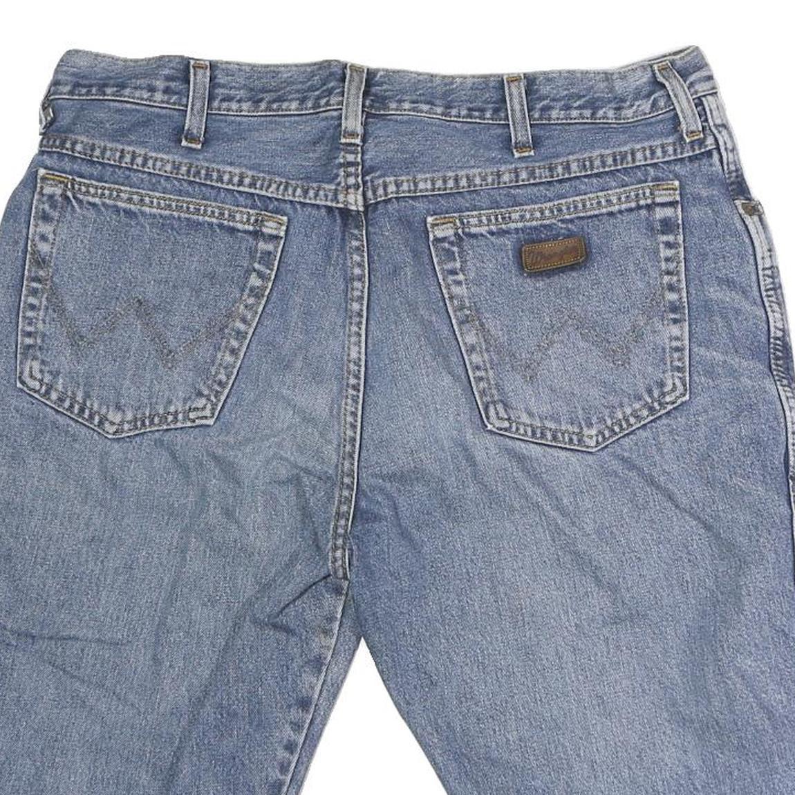 WRANGLER Mens Shorts Blue Denim Casual L W34 Classic Cotton Blend