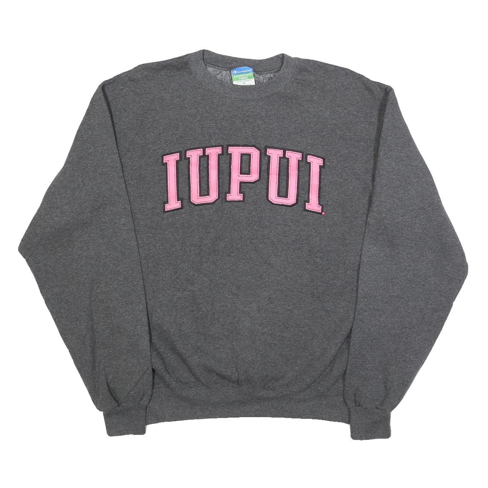 CHAMPION Womens Grey IUPUI Crew Neck M Cotton Blend Sweatshirt Pullover