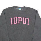 CHAMPION Womens Grey IUPUI Crew Neck M Cotton Blend Sweatshirt Pullover