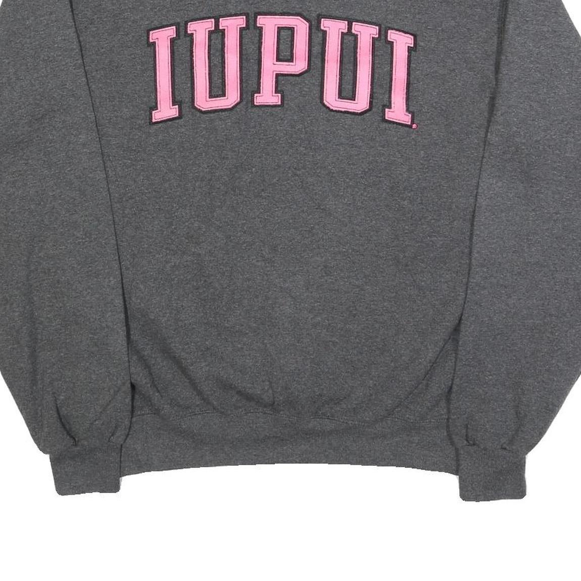 CHAMPION Womens Grey IUPUI Crew Neck M Cotton Blend Sweatshirt Pullover