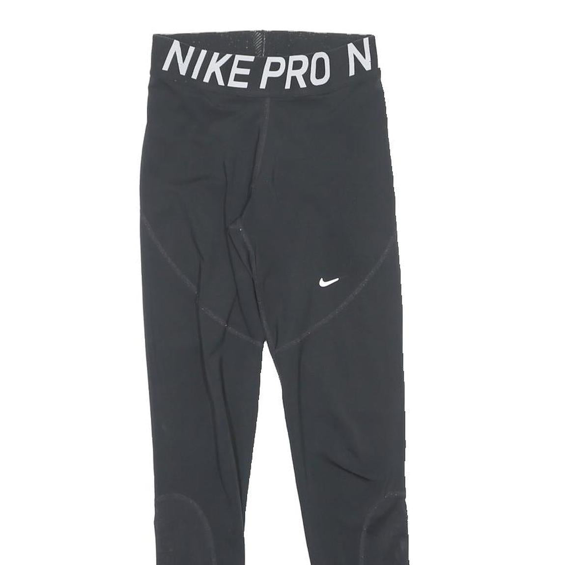 NIKE Womens Joggers Black S W22 L27 Slim Tapered Workout Sports Gym Leggings