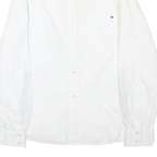 TOMMY HILFIGER Mens White S Cotton Blend Shirt Button Down Pocket