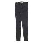 LEVI'S 720 Womens Jeans Black Slim Skinny Denim Medium W28 L32 Classic Fit Zip