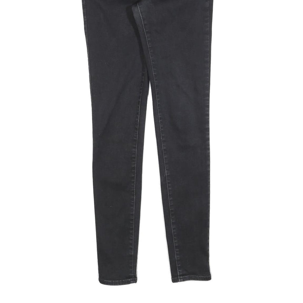 LEVI'S 720 Womens Jeans Black Slim Skinny Denim Medium W28 L32 Classic Fit Zip