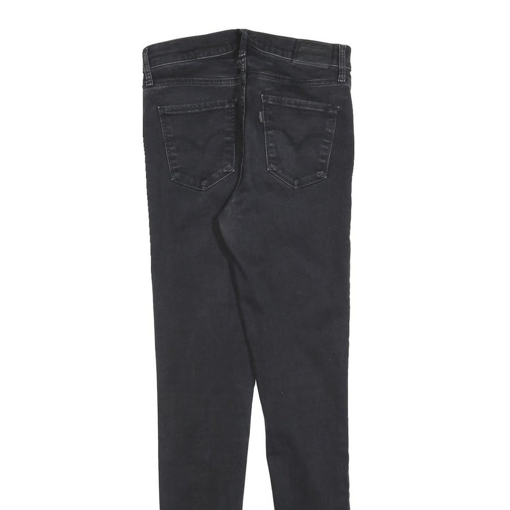 LEVI'S 720 Womens Jeans Black Slim Skinny Denim Medium W28 L32 Classic Fit Zip