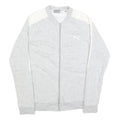 PUMA Womens Grey & Cream Cotton Blend Zip Jacket UK 12 Casual Sportswear