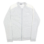 PUMA Womens Grey & Cream Cotton Blend Zip Jacket UK 12 Casual Sportswear