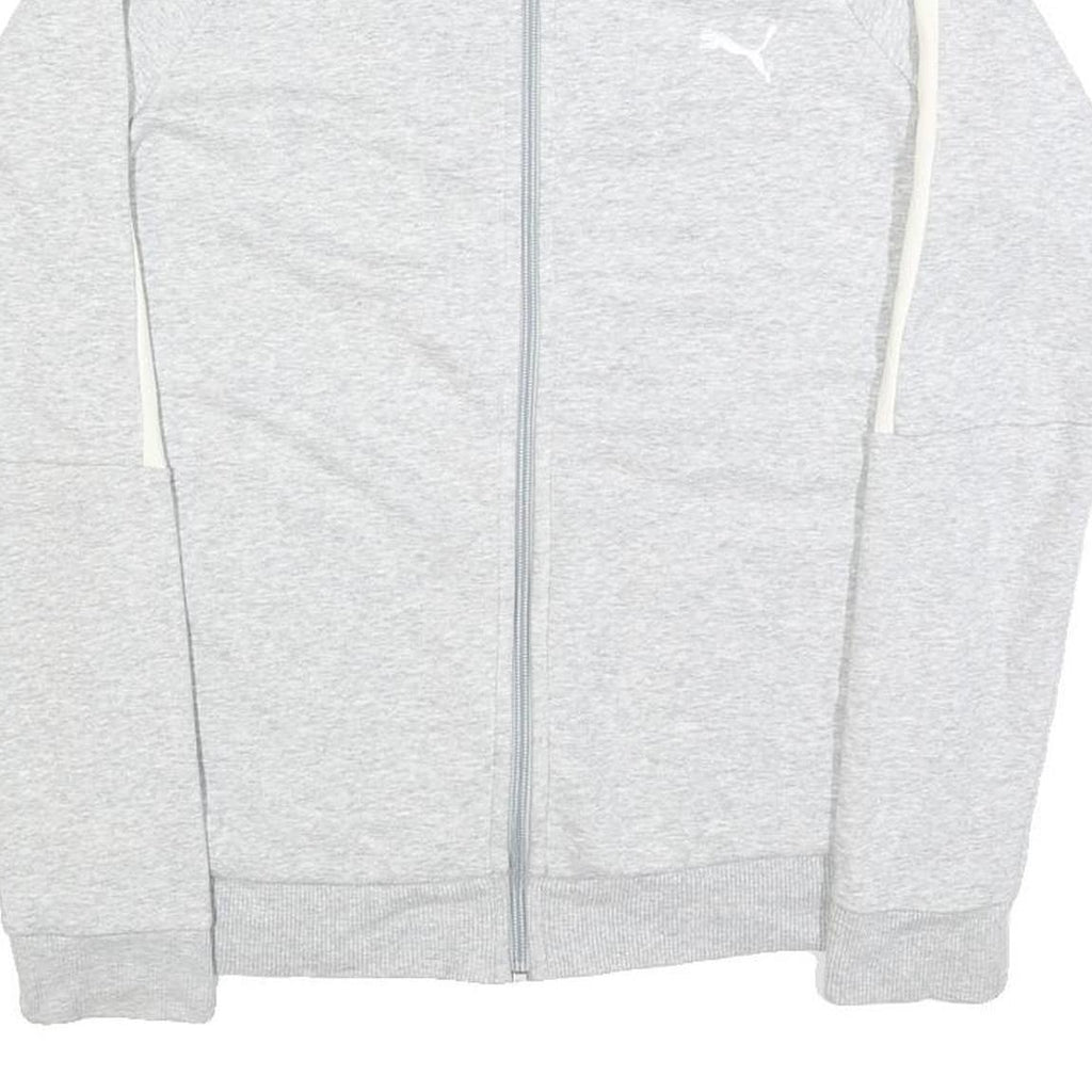 PUMA Womens Grey & Cream Cotton Blend Zip Jacket UK 12 Casual Sportswear