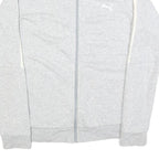 PUMA Womens Grey & Cream Cotton Blend Zip Jacket UK 12 Casual Sportswear