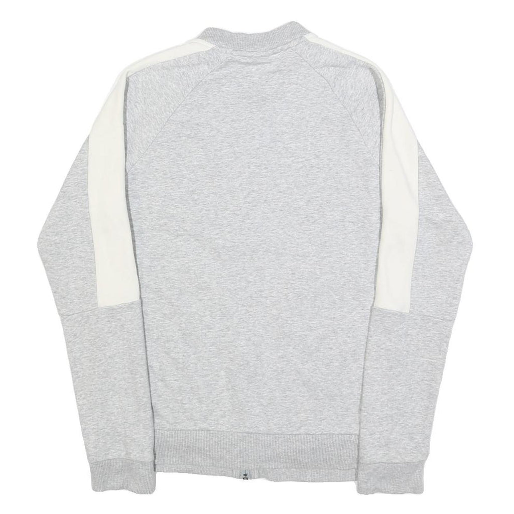 PUMA Womens Grey & Cream Cotton Blend Zip Jacket UK 12 Casual Sportswear