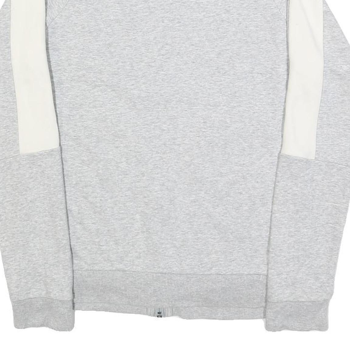 PUMA Womens Grey & Cream Cotton Blend Zip Jacket UK 12 Casual Sportswear