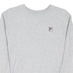 FILA Womens Grey Crew Neck Sweatshirt M Cotton Blend Classic Logo