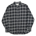 WEATHERPROOF VINTAGE Mens Black & Grey Check Shirt XL Button-Down Cotton Blend