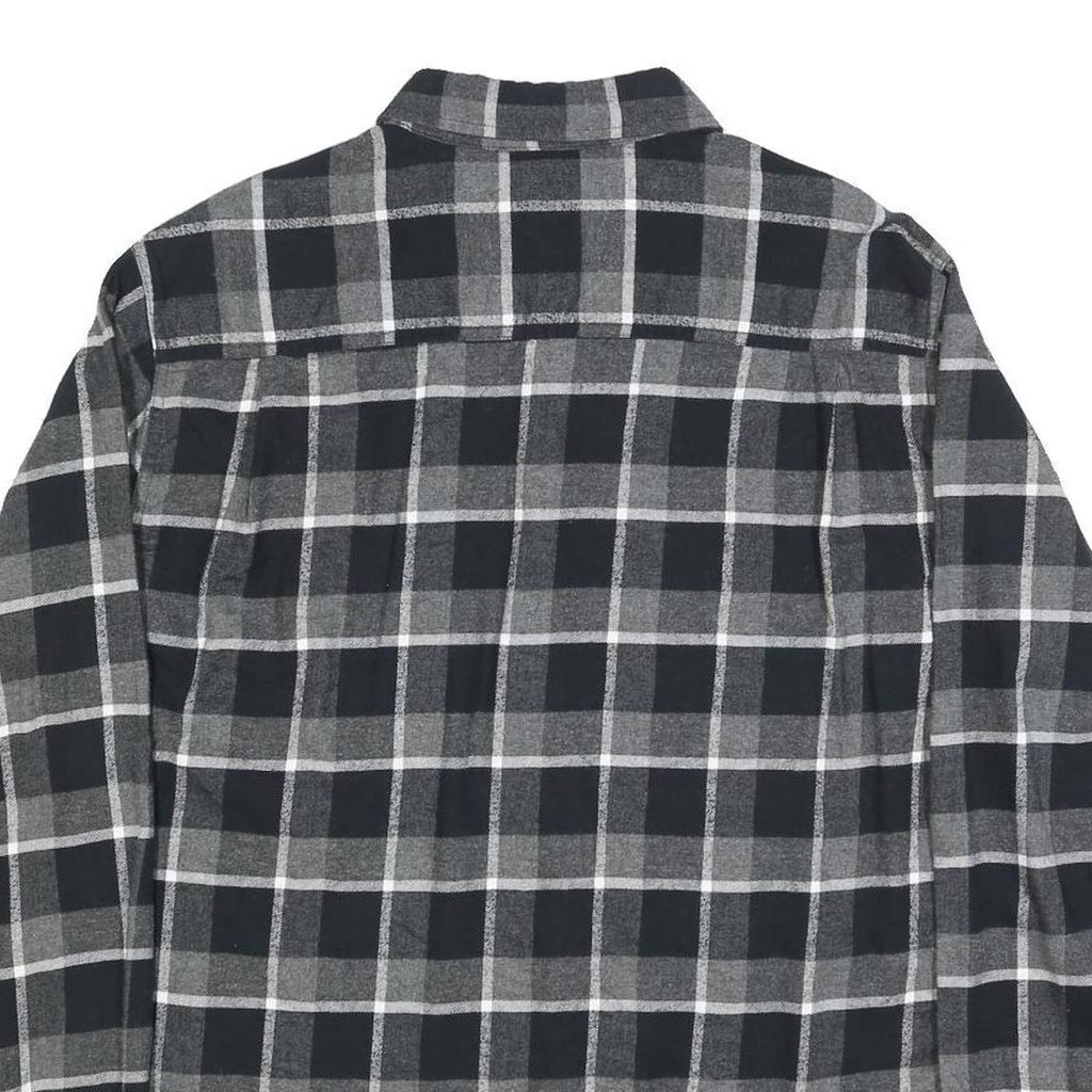 WEATHERPROOF VINTAGE Mens Black & Grey Check Shirt XL Button-Down Cotton Blend